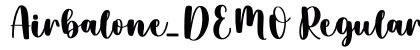 Airbalone_DEMO Regular Font Preview