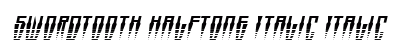 Swordtooth Halftone Italic Italic Font Preview