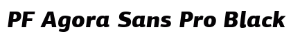 PF Agora Sans Pro Black Italic Preview