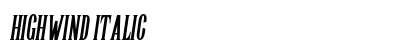 Highwind Italic preview Highwind Italic preview