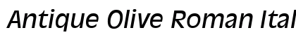 Antique Olive Roman Italic Font Preview