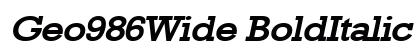 Geo986Wide BoldItalic preview