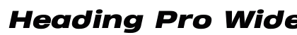 Heading Pro Wide Trial Heavy Italic preview
