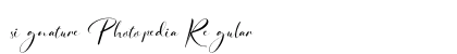 signature Photopedia Regular Font Preview