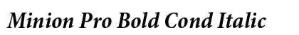 Minion Pro Bold Cond Italic Preview