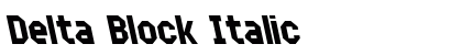 Delta Block Italic Font Preview