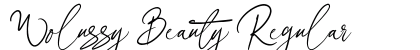 Wolussy Beauty Regular Font Preview
