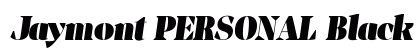 Jaymont PERSONAL Black Italic Font Preview