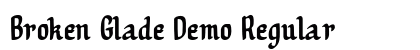 Broken Glade Demo Regular Font Preview