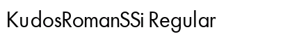 KudosRomanSSi Regular Font Preview