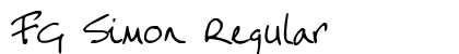 FG Simon Regular Font Preview