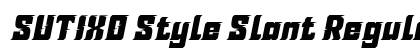 SUTIXO Style Slant Regular preview