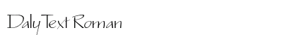 DalyText Roman (OpenType) Font Preview