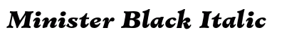 Minister Black Italic font free download