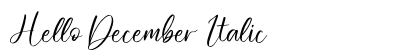 Hello December Italic preview Hello December Italic preview