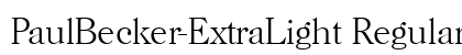 PaulBecker-ExtraLight Regular font free download