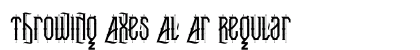 Throwing Axes Al Ar Regular Font Preview