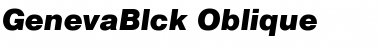 GenevaBlck Bold Italic Font
