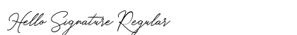Hello Signature Regular preview Hello Signature Regular preview
