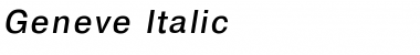Geneve Italic Font