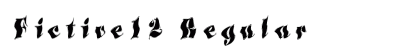 Fictive12 Regular Font Preview