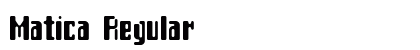 Matica Regular font free download