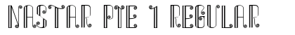 NASTAR PIE 1 Regular Font Preview