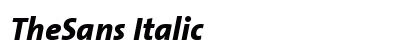 TheSans Italic Preview