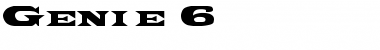 Genie 6 Regular Font