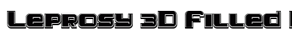 Leprosy 3D Filled Regular Font Preview