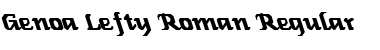 Genoa Lefty Roman Regular Regular Font