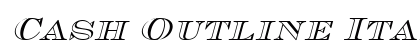Cash Outline Italic Font Preview