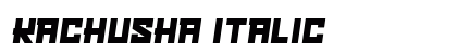 Kachusha Italic Font Preview