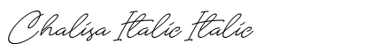 Chalisa Italic Italic Font Preview