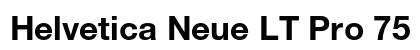 Helvetica Neue LT Pro 75 Bold Preview