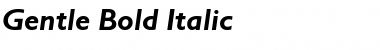 Gentle Bold Italic Font