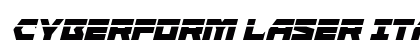 Cyberform Laser Italic Regular Font Preview Cyberform Laser Italic Regular Font Preview