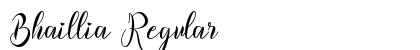 Bhaillia Regular Font Preview