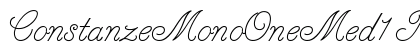 ConstanzeMonoOneMed1 Regular font free download