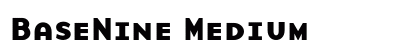 BaseNine Medium font free download