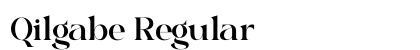 Qilgabe Regular preview Qilgabe Regular preview