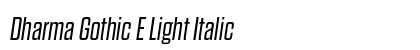 Dharma Gothic E Light Italic preview