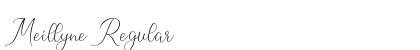 Meillyne Regular Font Preview