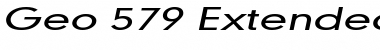 Geo 579 Extended Italic Font