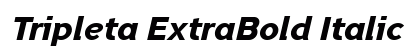 Tripleta ExtraBold Italic preview