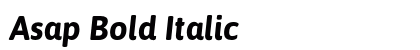 Asap Bold Italic preview