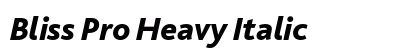 Bliss Pro Heavy Italic Preview