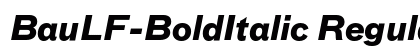 BauLF-BoldItalic Regular Font Preview