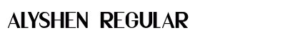 ALYSHEN Regular Font Preview