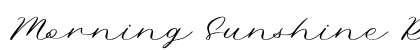 Morning Sunshine Regular Font Preview